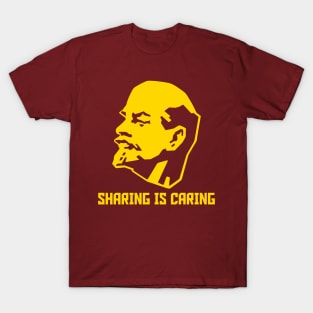 Sharing is Caring - Lenin - Yellow T-Shirt